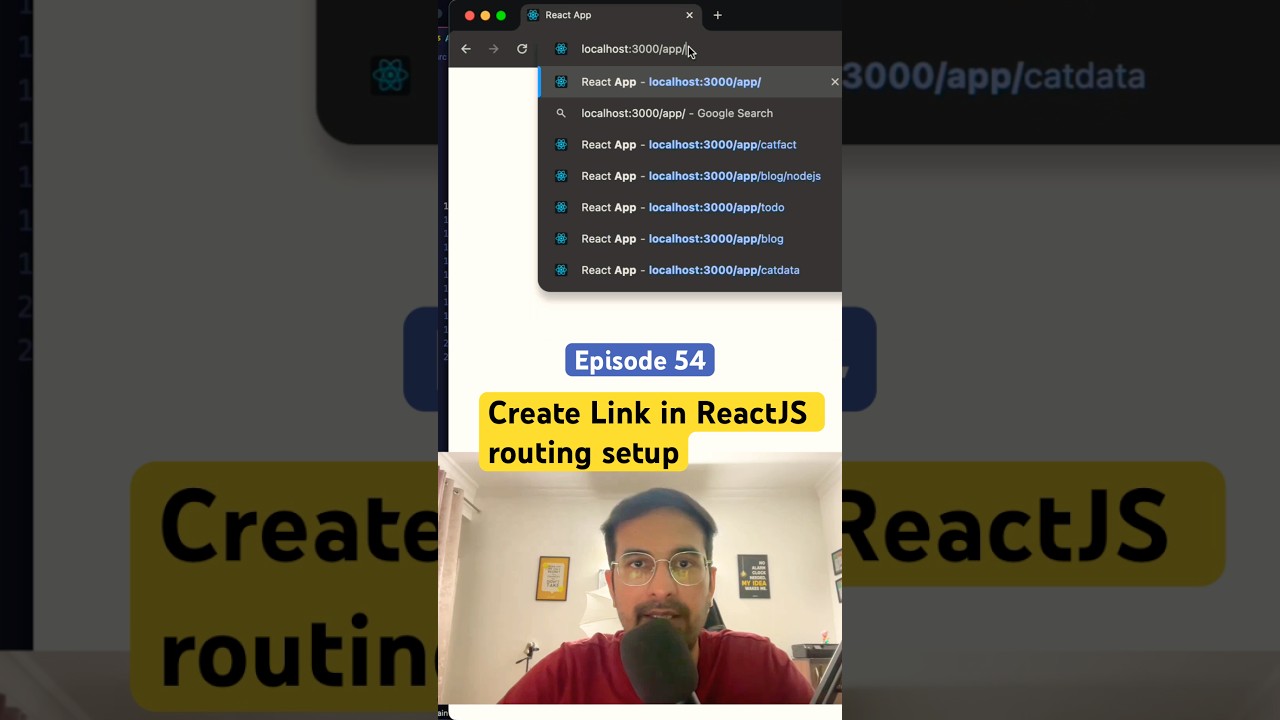 Create Link to navigate in ReactJs app 😎 #reactjstutorial