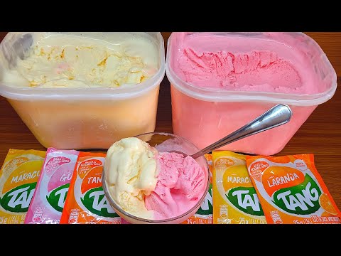 3 LITROS DE SORVETE COM APENAS 1 PACOTE DE SUCO TANG | SUPER CREMOSO