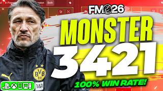 MONSTER 3421 FM26 Tactic! | 100% Win Rate | Football Manager 2026