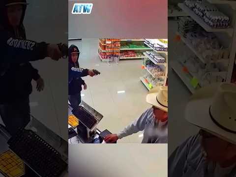 Unexpected Hero: Brave Old Man Foils Armed Robbery at Store!