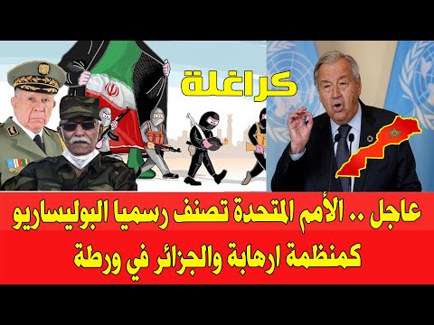 عاجل الأمم المتحدة تصنف رسميا جبهة البوليساريو كمنظمة خارجة عن القانون الدولي