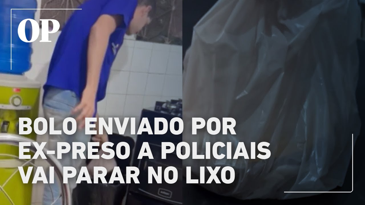 Homem manda bolo para delegacia após ser solto e policiais jogam no lixo por medo de envenenamento