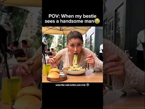 When my bestie sees a handsome man 😂 #findingher #trending #edit #editaudio