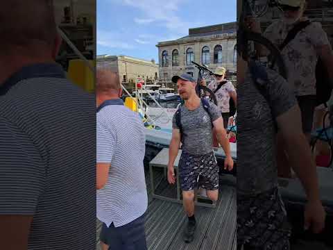 He helped his wife off the boat, then automatically offered my friend his hand too.