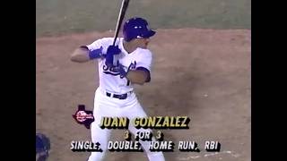 Juan González goes 4-for-5