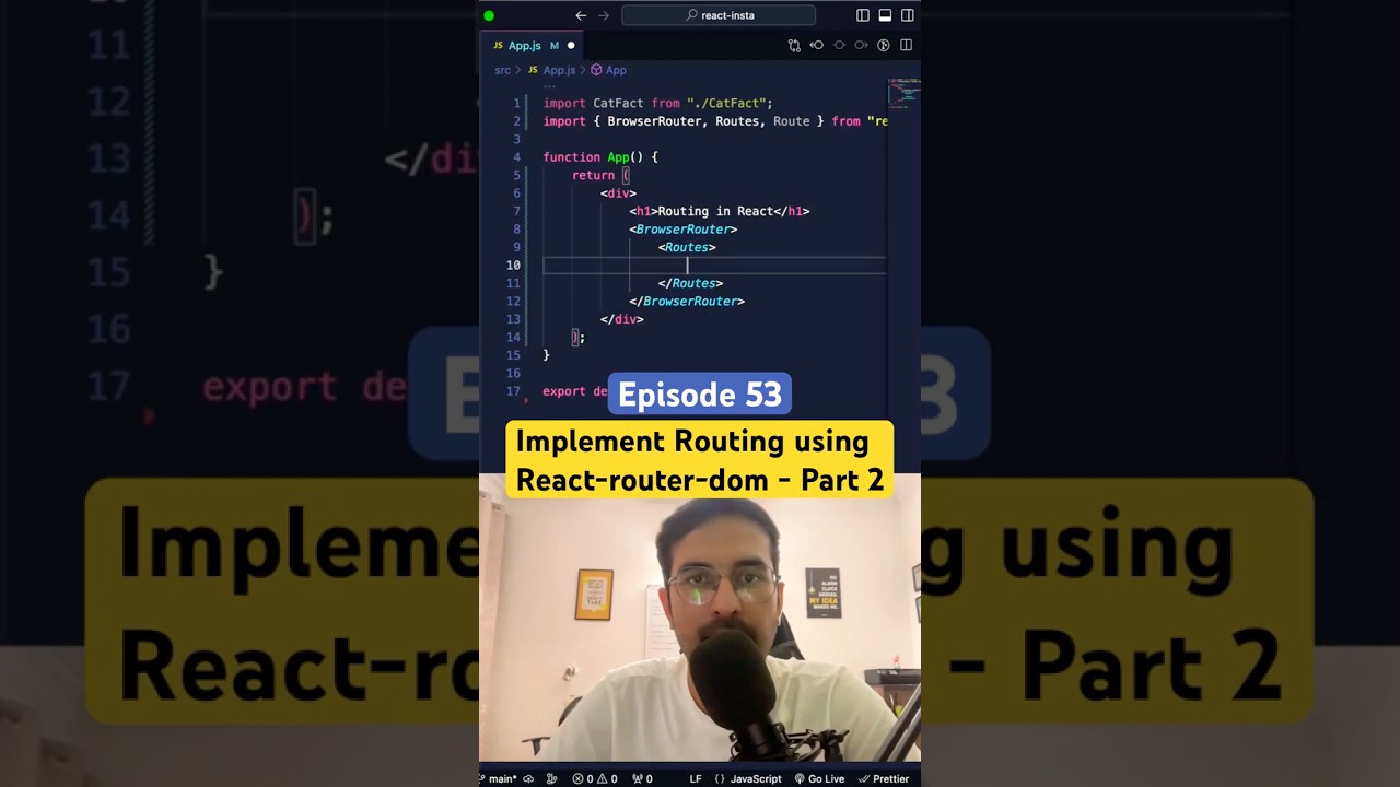 ReactJS me routing kaise implement kare? 😎 #reactjstutorial