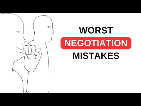 how to be a good negotiator:  HARVARD negotiators explain the worst mistakes in negotiation.