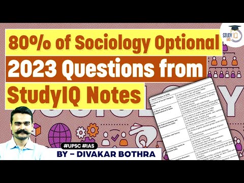Sociology Paper Insights from StudyIQ Sociology Notes | UPSC