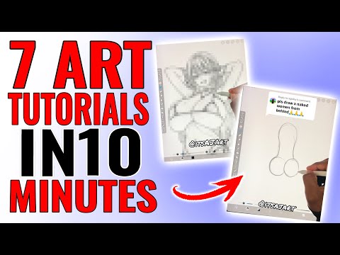 7 Random Art tutorials in 10 minutes ￼(shorts compilation) ￼