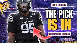 DRAFT SHOCKER: The Minnesota Vikings SELECT DT Domonique Orange!