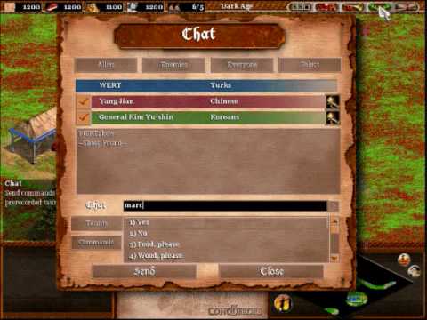 age of empires 2 cheat codes