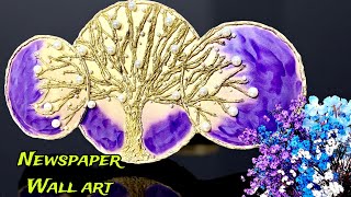 "Newspaper DIY: Create Glamorous Tree Wall Art with Cardboard & Style!" | Fashion pixies