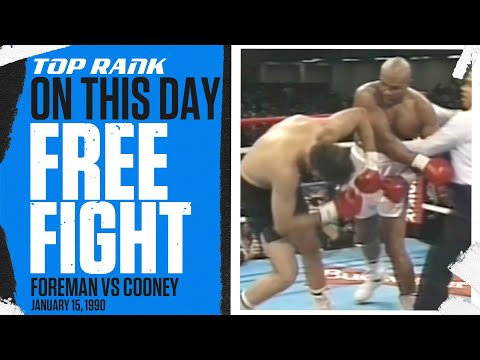 George Foreman Finishes Gerry Cooney | ON THIS DAY FREE FIGHT