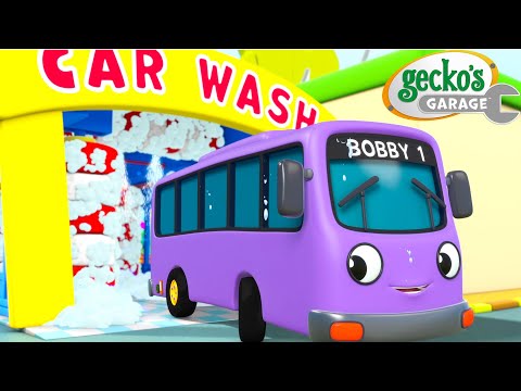 Rain At The Car Wash | Gecko's Garage Songs｜Kids Songs｜Trucks for Kids