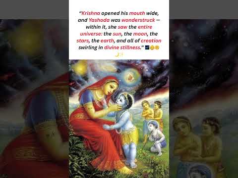 Krishna showed the universe in his mouth 🌌 What if you saw it? Comment! #krishna #shorts #bhakti