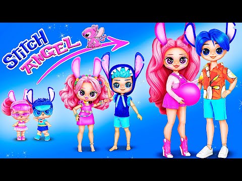 ¡Lilo y Stitch! ¡Ángel y Stitch Están Creciendo! Manualidades para LOL OMG