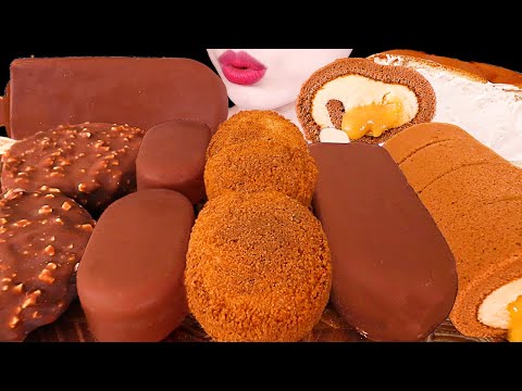 ASMR MUKBANG｜CHOCOLATE PARTY *ICE CREAM, MOCHI, TICO, SKIPPY 초콜릿 파티 *신상 연세우유 스키피 피넛버터, 이웃집통통이 초코바 먹방