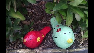 PAJAROS DE CEMENTO PARA SU JARDIN