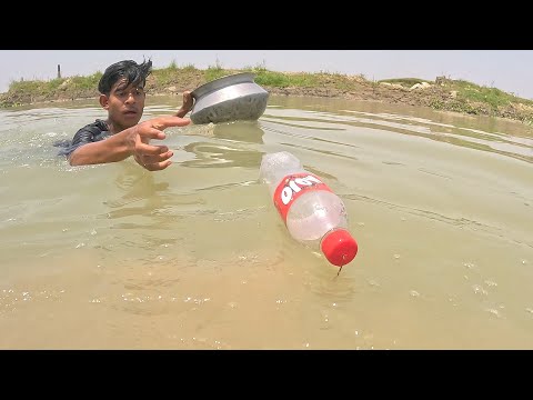 Bottle Trap Fishing Video|Traditional Boy Fishing|