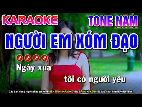 Người Em Xóm Đạo Karaoke Nhạc Sống Tone Nam | Bến Tình Karaoke