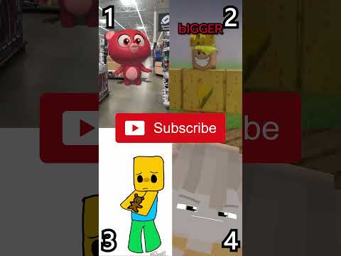 Want a Gummy Bear? | 3D Animation VS. 3D Roblox VS. 2D Roblox VS. Minecraft