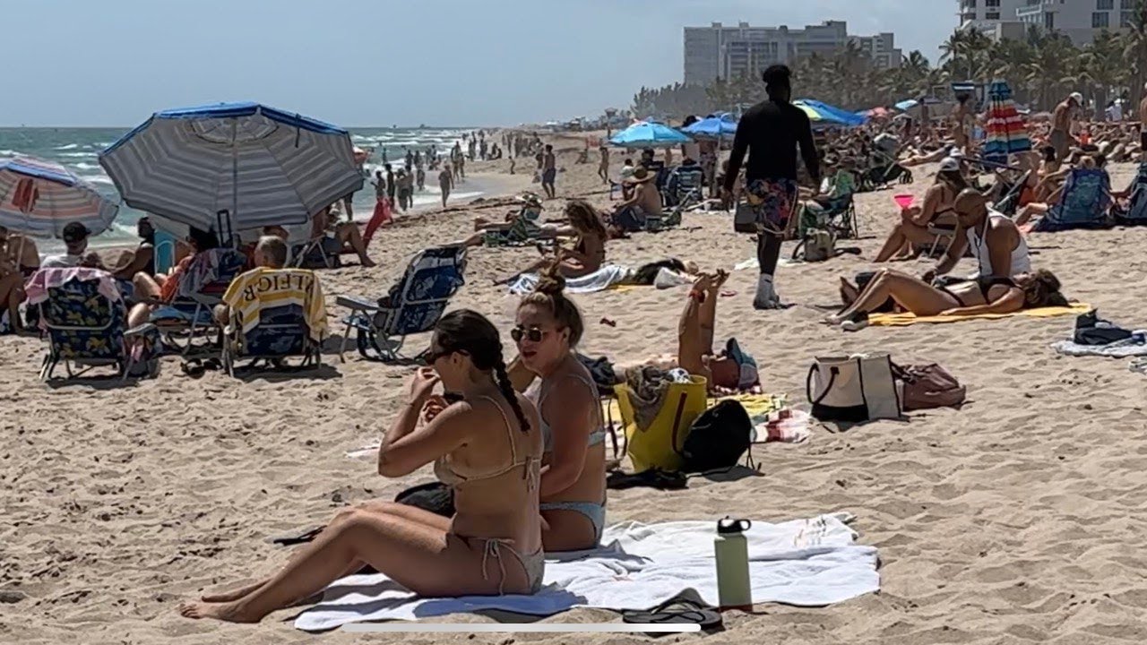 🇺🇸 Chill day at Miami beach walk | beach walk 4k