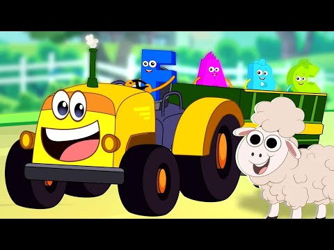 Wheels On The Tractor + More Car Cartoon Videos And Kids Songs