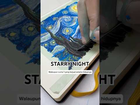 Cerita sedih #starrynight #art #mewarnai #menggambar #oilpastel #vangogh #mungyooilpastels