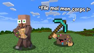 J'ai voulu finir Minecraft en étant une TÊTE.. (c'était chelou)
