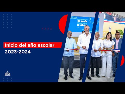 Acto Inauguración inicio del año escolar 2023-2024, desde Liceo Prof. Germán Martínez Tavárez, D. N.