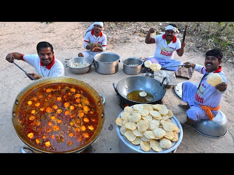 Bengali style Egg curry & Fulko luchi cooking for village people | villfood Kitchen