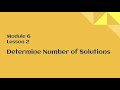 Determining Solutions for Systems of Equations