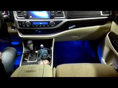 2х уровневая подсветка пола в toyota highlander 3