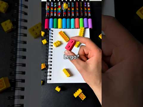 Drawing, But ONLY using Lego Pieces… (#shorts)