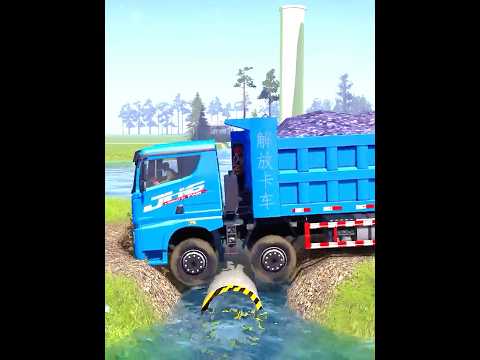 Spintires: MudRunner -SHACMAN DELONG X3000 Towing a Truck on a Snowy Road Ep220