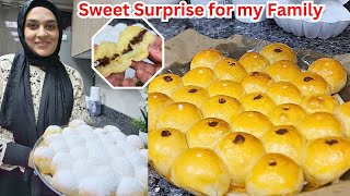 I surprised my family with this Honeycomb Bread -  Chocolate buns or cream cheese buns?! 🥰
