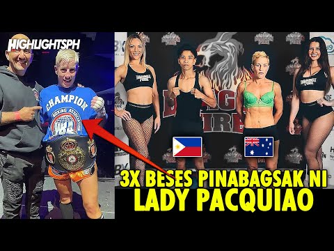 ROUND 1 LANG ANG KALABAN  |  TATLONG BESES PINABAGSAK NG "LADY PACQUIAO"