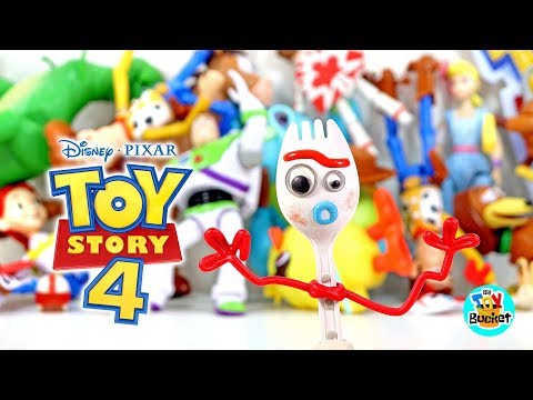 Disney Pixar Toy Story 4 Woody Buzz Rex Slinky Jessie Bullseye Ducky Bunny Forky Movie Scale Figures