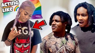 ACTING LIKE A STUD🌈 TO GET MY FAMILY REACTION *HILARIOUS*