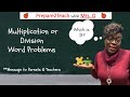Distinguishing Multiplication from Division in Word Problems