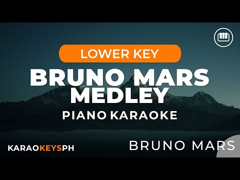 Bruno Mars Medley (Lower Key – Piano Karaoke)