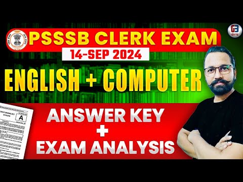 Psssb Clerk Exam Computer and English Answer Key Out By Gillz mentor