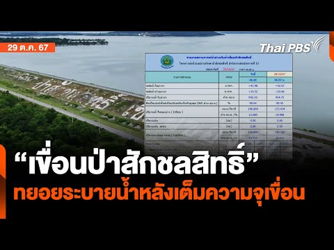 เขื่อนป่าสักชลสิทธิ์น้ำเต็มความจุ ทยอยระบายน้ำเพิ่ม | จับตาสถานการณ์ | 29 ต.ค. 67