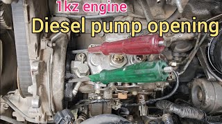 How to Toyota 1kz engine fuel pump opening 