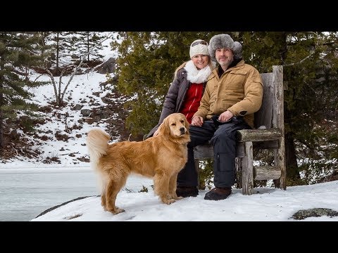 OFF GRID LOG CABIN with My WIFE and DOG, Catch and Cook TROUT