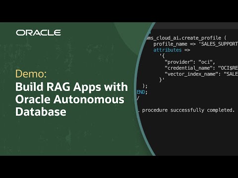 Build RAG Apps in Two Steps with Oracle Autonomous Database: Demo