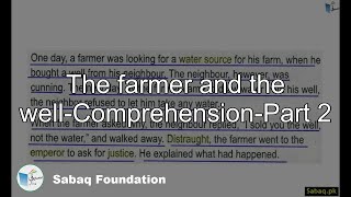 The farmer and the well-Comprehension-Part 2