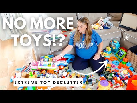 🚨WATCH THIS🚨 BEFORE YOU DECLUTTER YOUR KIDS TOYS! EXTREME TOY DECLUTTER 2024 MUM OF 3 +🤰SIMPLE TIPS