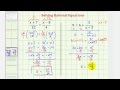 Rational Equations and Graphing Concepts