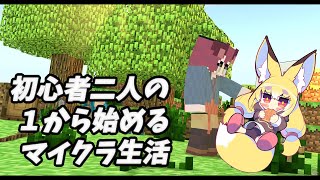 【Minecraft】初心者二人の1から始めるマイクラ生活　11日目【Vtuber/バ美肉】